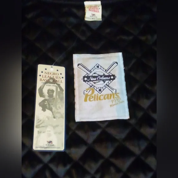 New Orleans Pelicans Negro League Baseball Wool Letterman Jacket Men's 5XLT Blk - Picture 12 of 16